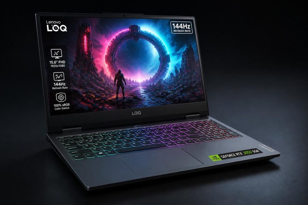 Notebook Gamer Lenovo LOQ E Core i5-13450HX, 8GB, 512GB SSD, RTX 3050 6GB, 15.6" 144Hz, Linux 83KHS00000
